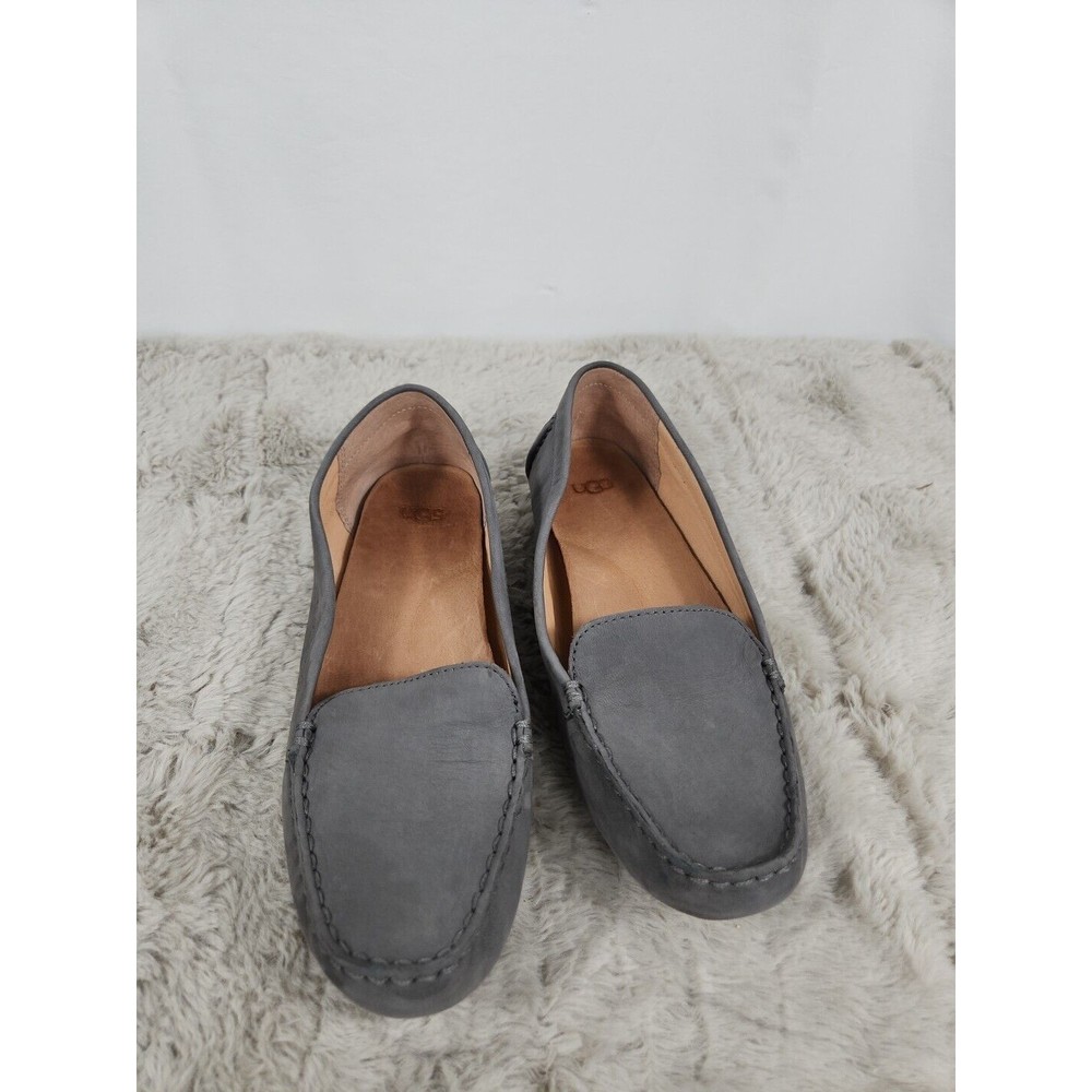 UGG Australia Milana II Driver Loafers Gray 1098209 Suede Leather Flats Size 8